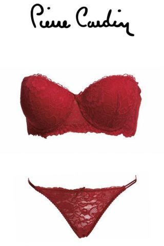 Pierre Cardin 4034 Carlına Balenli Straplez Desteksiz Sütyen Takımı