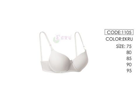 Ebru 1105 Balenli Desteksiz Silikonlu Mikro Tulumlu Bayan Sütyen 6'lı