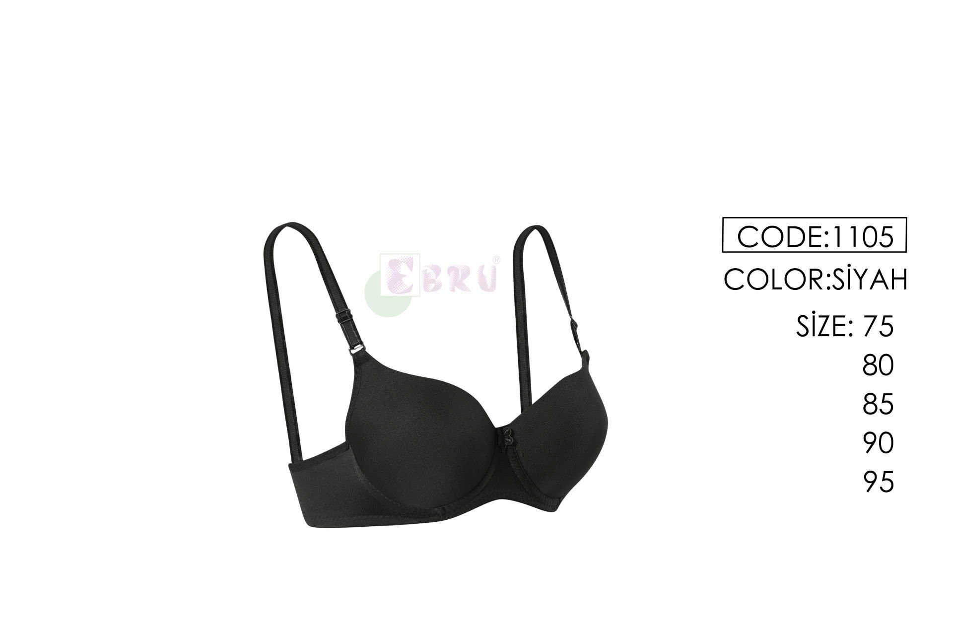 Ebru 1105 Balenli Desteksiz Silikonlu Mikro Tulumlu Bayan Sütyen 6'lı