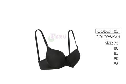 Ebru 1105 Balenli Desteksiz Silikonlu Mikro Tulumlu Bayan Sütyen 6'lı