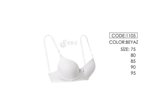 Ebru 1105 Balenli Desteksiz Silikonlu Mikro Tulumlu Bayan Sütyen 6'lı