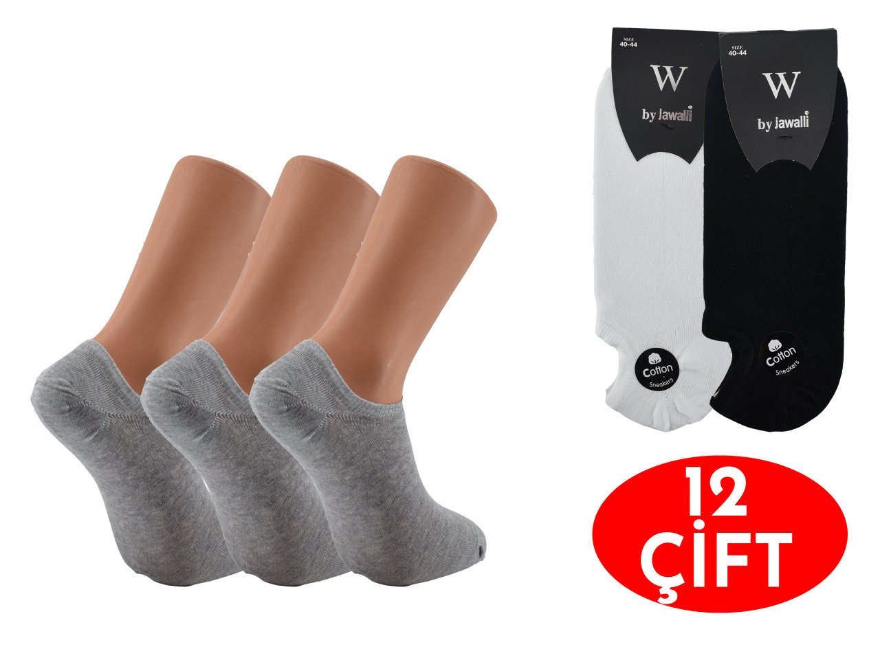 By Jawalli Erkek Pamuklu Sneakers 12'li