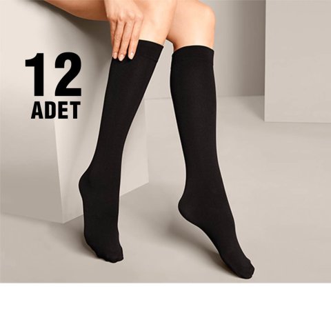 Dore Bayan Termal Dizaltı Çorap 12'li