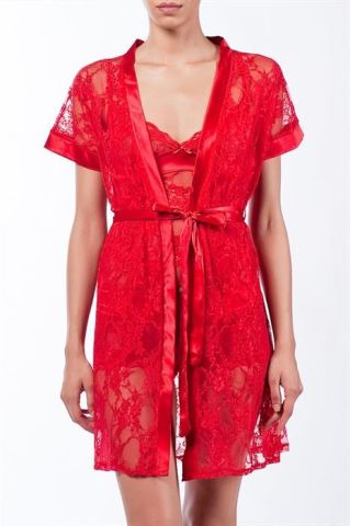 Pierre Cardin 4074 Kadın Dantel Sabahlık