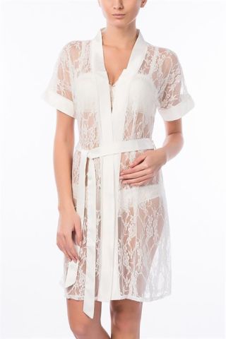 Pierre Cardin 4074 Kadın Dantel Sabahlık