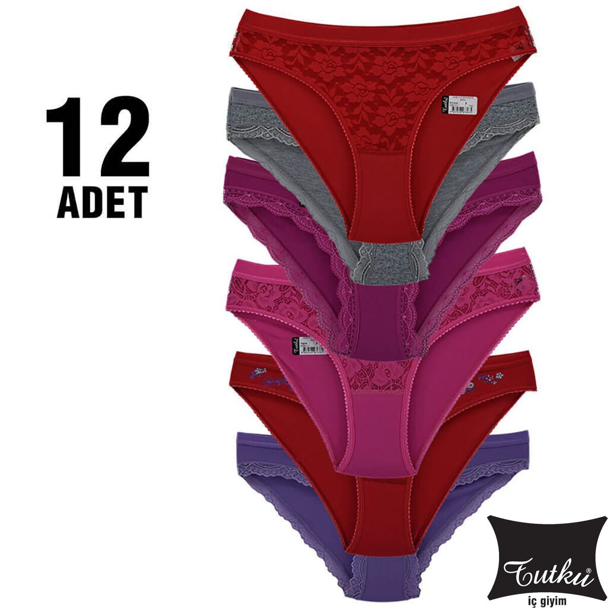 Tutku Bayan Bikini Külot 12'li