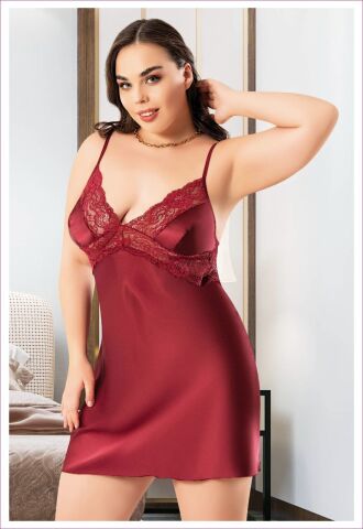 Miss Laris 4040 Battal Beden Bayan Saten Gecelik