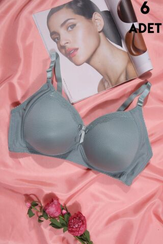 Aysemin 5070 C Cup Balensiz Desteksiz Bayan Sütyen 6'lı
