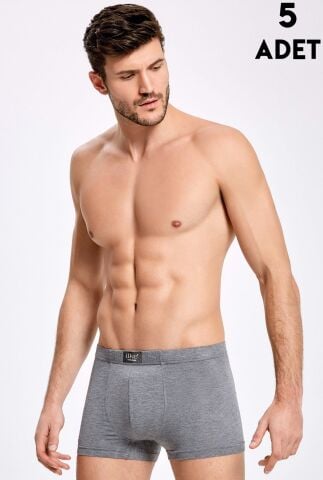 İlke 1606 Bambu Erkek Boxer 5'li LACİVERT - 2XL