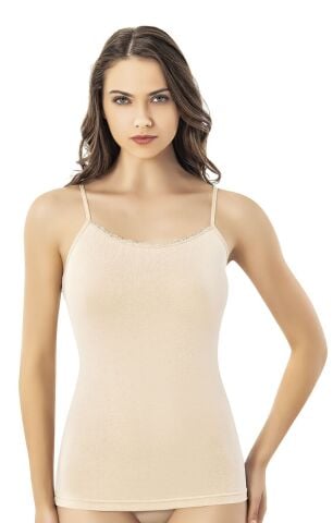 Kota 6613 Viskon Yakası Tırnak Dantelli Atlet