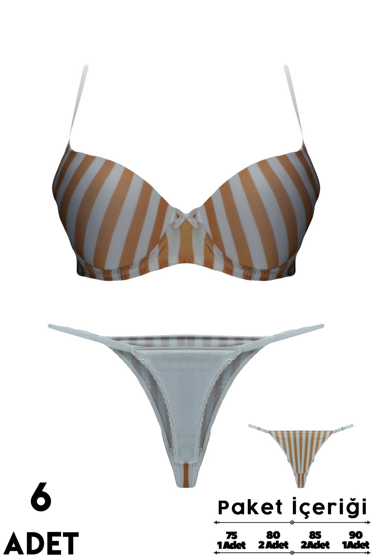 Love Secret 2-4 B Cup Balenli Destekli Bayan Sütyen Takım 6'lı