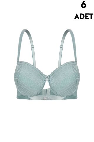 Aysemin 5108 B Cup Balenli Destekli Bayan Sütyen 6'lı