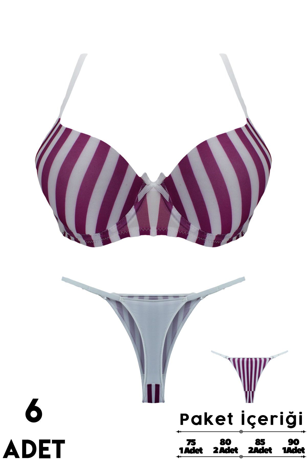 Love Secret 2-5 B Cup Balenli Destekli Bayan Sütyen Takım 6'lı