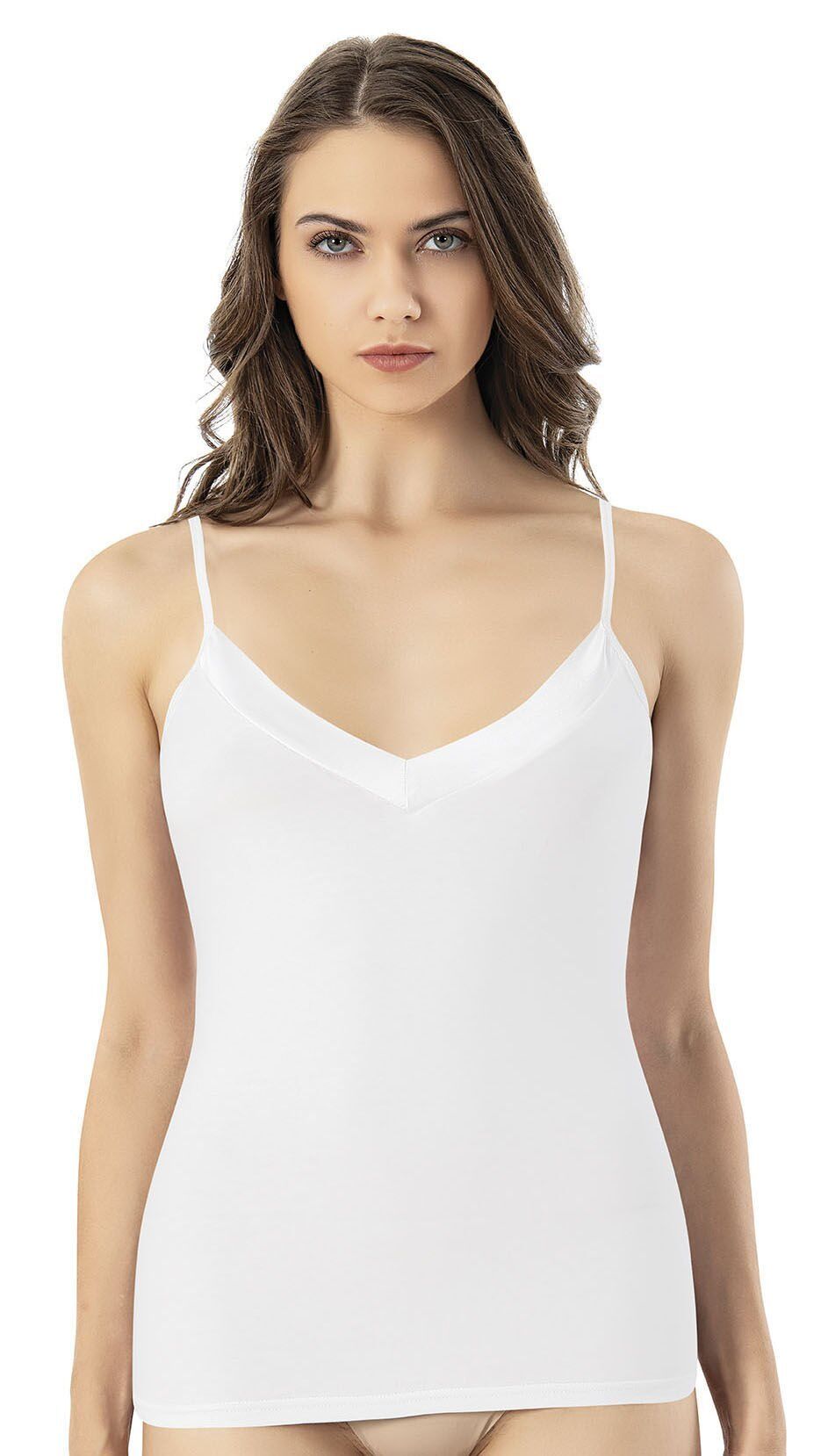 Kota 6608 Saten Kumaş Yakalı Modal Bayan Atlet