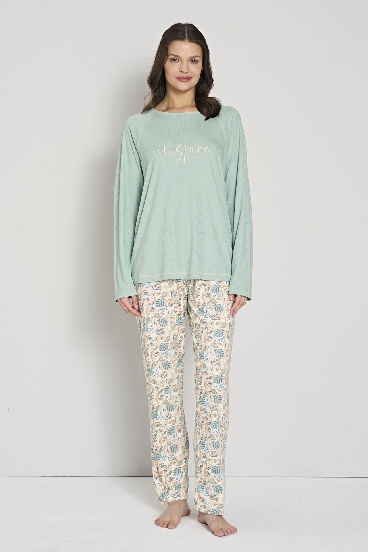 Pijadore 1902 (M-L-XL-XXL) Uzun Kollu Bayan Pijama Takım 4'lü