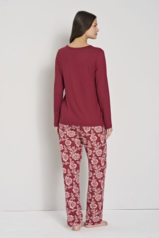 Pijadore 1904 (M-L-XL-XXL) Uzun Kollu Bayan Pijama Takım 4'lü