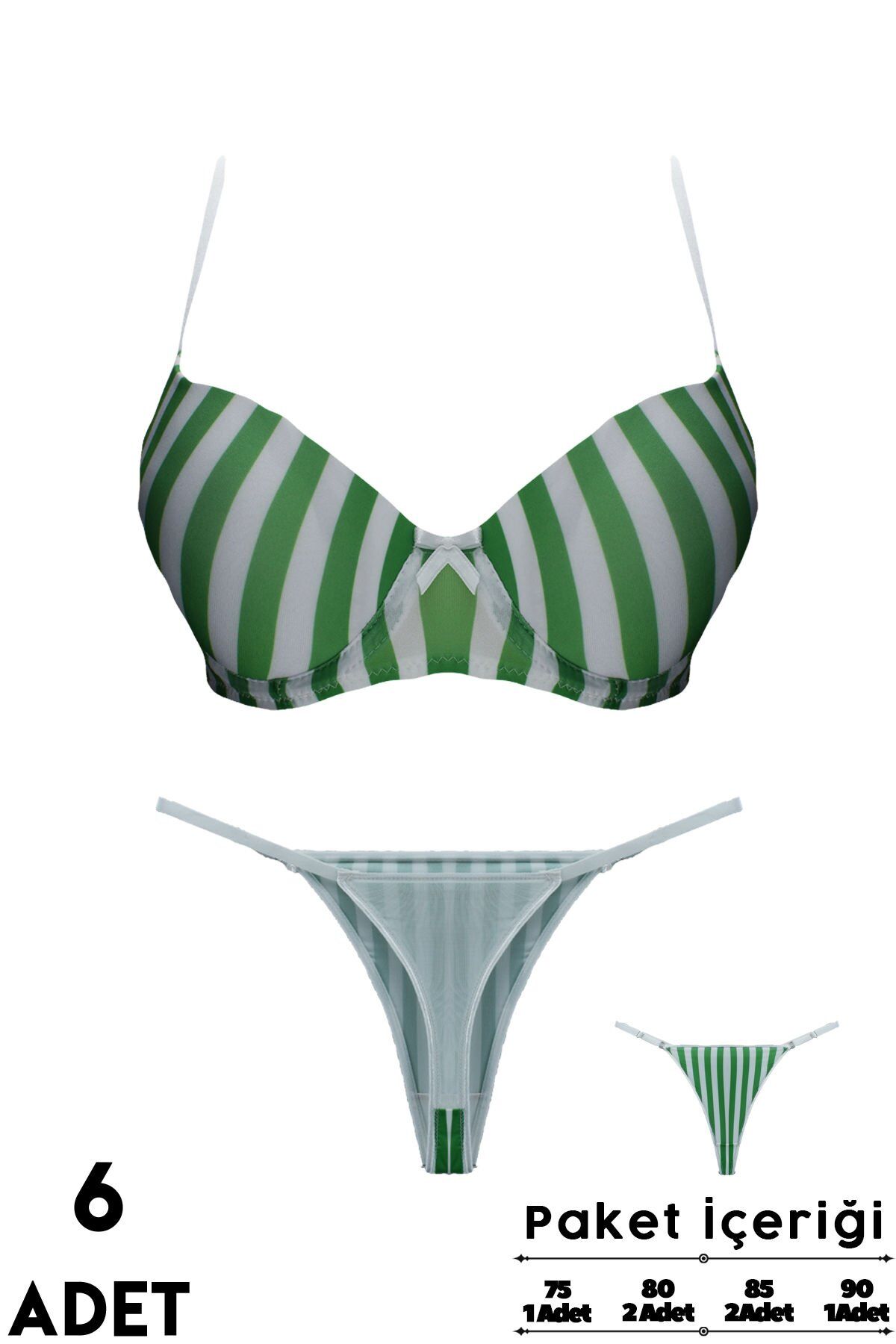 Love Secret 2-2 B Cup Balenli Destekli Bayan Sütyen Takım 6'lı