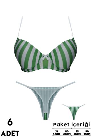 Love Secret 2-2 B Cup Balenli Destekli Bayan Sütyen Takım 6'lı