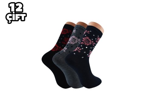 Milano 011-6 Likralı Bayan Soket Çorap 12'li