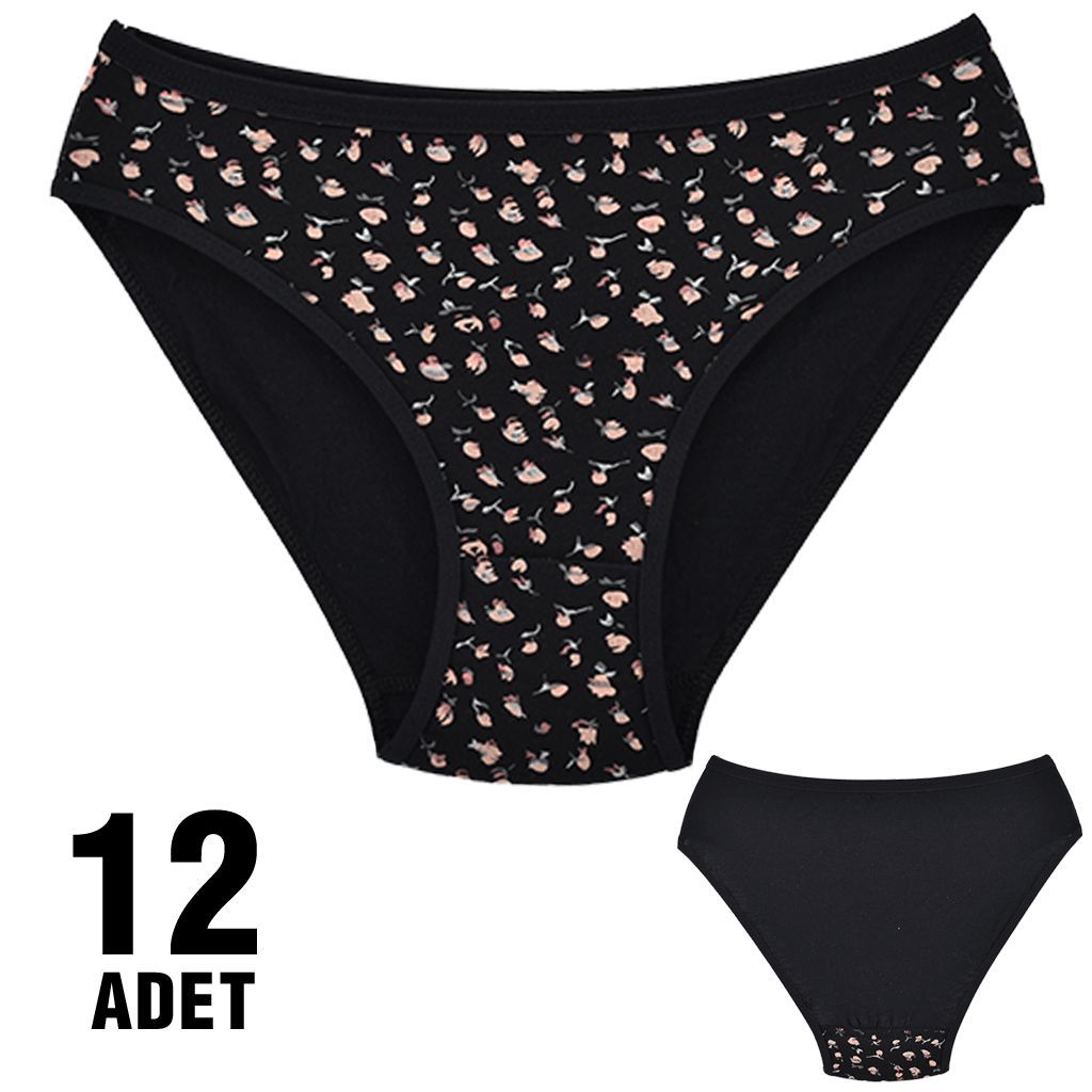 Dondeza 101-71 Desenli Bayan Bikini 12'li