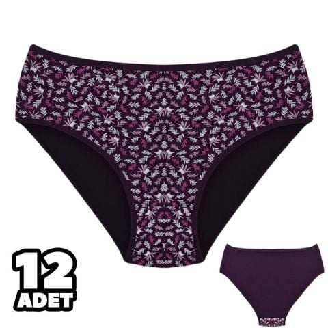 Dondeza 201-138 Desenli Bayan Ara Beden Külot 12'li