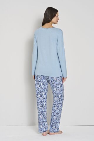 Pijadore 1910 (M-L-XL-XXL) Uzun Kollu Bayan Pijama Takım 4'lü