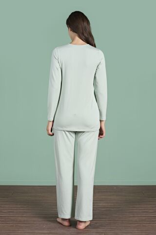 Pijadore 1946 (M-L-XL-XXL) Uzun Kollu Bayan Lohusa Pijama Takım 4'lü