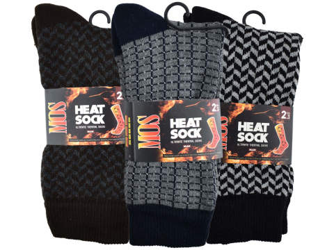 Mos Desenli Termal Erkek Çorap 12'li