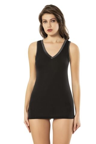 Kota 6619 Bambu Süprem Saten Askılı Bayan Atlet 6'lı