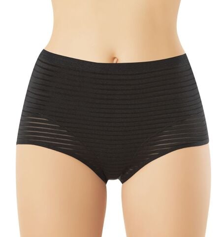 Kota 5029 (L-XL-2XL-3XL) Önü Çizgili Dantelli Bayan Penye Bato 12'li