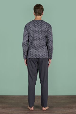 Pijadore 1968 (M-L-XL-XXL) Uzun Kollu Erkek Pijama Takım 4'lü