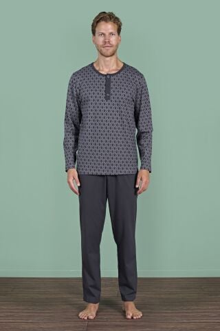 Pijadore 1968 (M-L-XL-XXL) Uzun Kollu Erkek Pijama Takım 4'lü