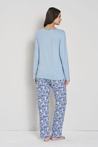 Pijadore 1910 (2XL-3XL-4XL-5XL) Battal Beden Uzun Kollu Bayan Pijama Takım 4'lü