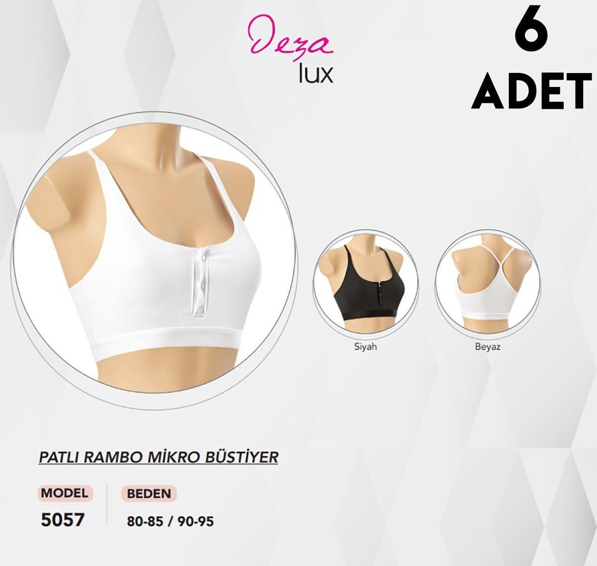 Dondeza 5057 Patlı Rambo Mikro Bayan Bustiyer 6'lı