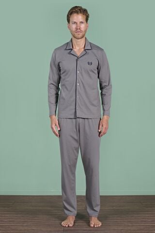 Pijadore 1937 (M-L-XL-XXL) Uzun Kollu Erkek Pijama Takım 4'lü