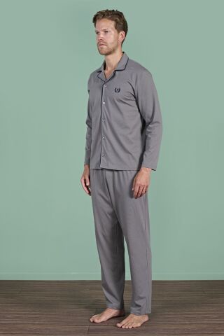 Pijadore 1937 (M-L-XL-XXL) Uzun Kollu Erkek Pijama Takım 4'lü