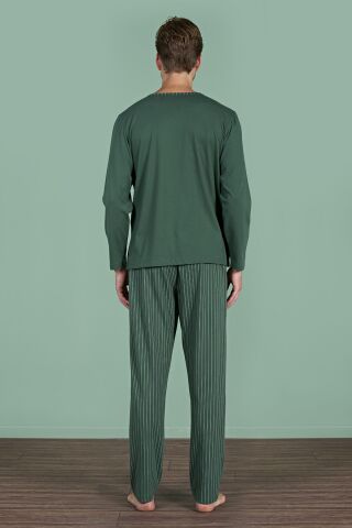 Pijadore 1931 (M-L-XL-XXL) Uzun Kollu Erkek Pijama Takım 4'lü