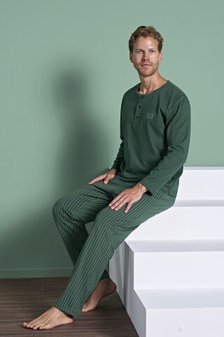 Pijadore 1931 (M-L-XL-XXL) Uzun Kollu Erkek Pijama Takım 4'lü