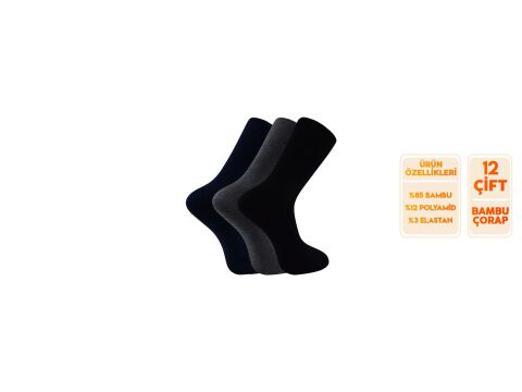 Esinti 25-2 Dikişsiz Kokulu Erkek Bambu Soket 12'li