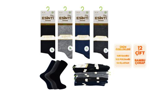 Esinti 25-2 Dikişsiz Kokulu Erkek Bambu Soket 12'li
