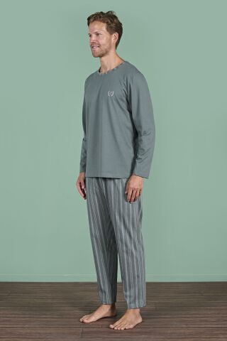 Pijadore 1940 (M-L-XL-XXL) Uzun Kollu Erkek Pijama Takım 4'lü