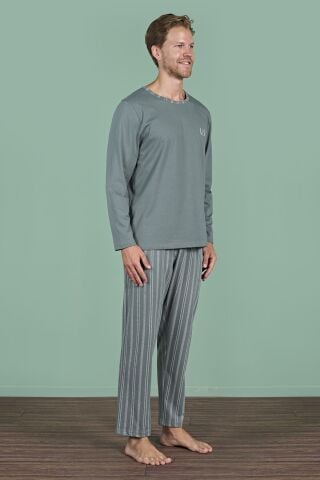 Pijadore 1940 (M-L-XL-XXL) Uzun Kollu Erkek Pijama Takım 4'lü