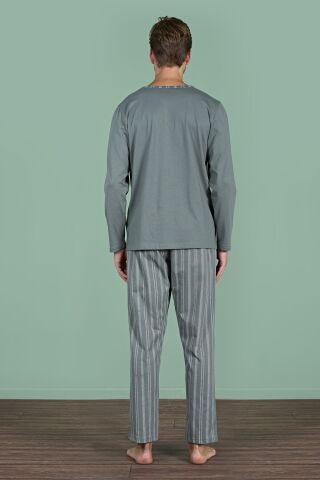 Pijadore 1940 (M-L-XL-XXL) Uzun Kollu Erkek Pijama Takım 4'lü