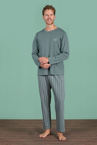 Pijadore 1940 (M-L-XL-XXL) Uzun Kollu Erkek Pijama Takım 4'lü