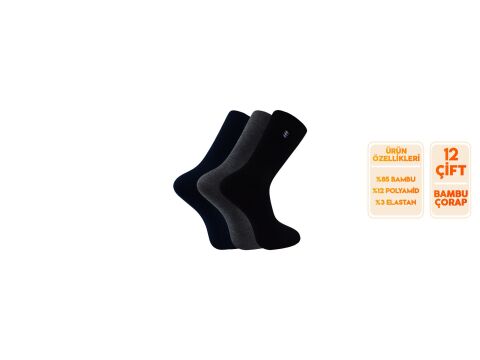Esinti 25-3 Dikişsiz Kokulu Erkek Bambu Soket 12'li