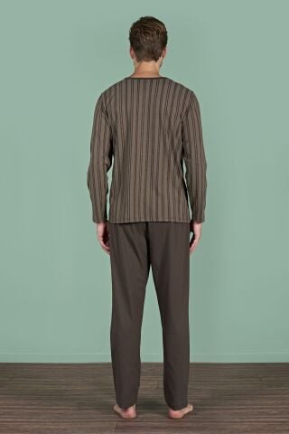 Pijadore 1949 (M-L-XL-XXL) Uzun Kollu Erkek Pijama Takım 4'lü