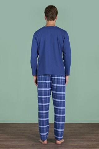 Pijadore 1936 (M-L-XL-XXL) Uzun Kollu Erkek Pijama Takım 4'lü