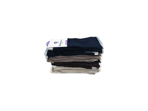 Rıdvan Özmen 8-7 Naturel Pamuk Bayan Soket Çorap 12'li