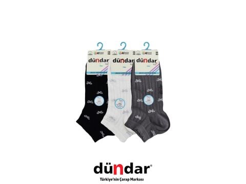 Dündar 4308-11 (36-40) Dikişsiz Yıkamalı Kokulu Bayan Penye Patik Çorap 12'li