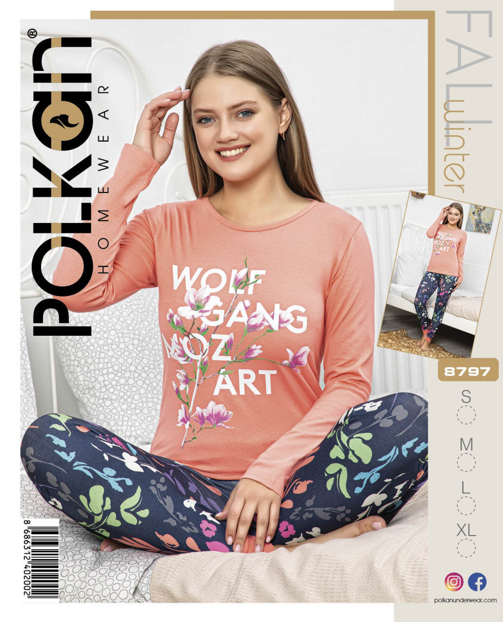 Polkan 8797 Uzun Kol Bayan Pijama Takımı